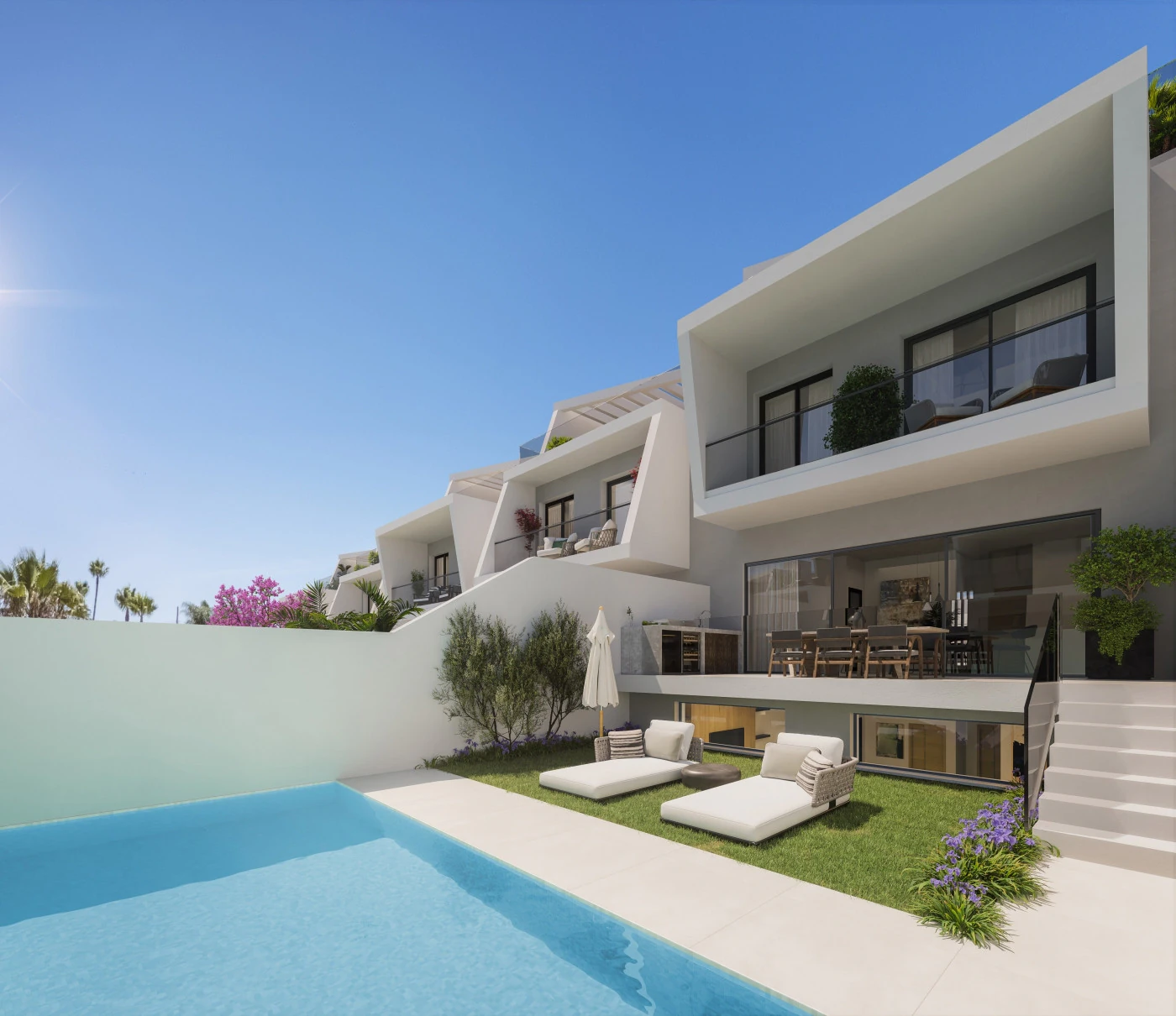 Townhouses with a Private Pool