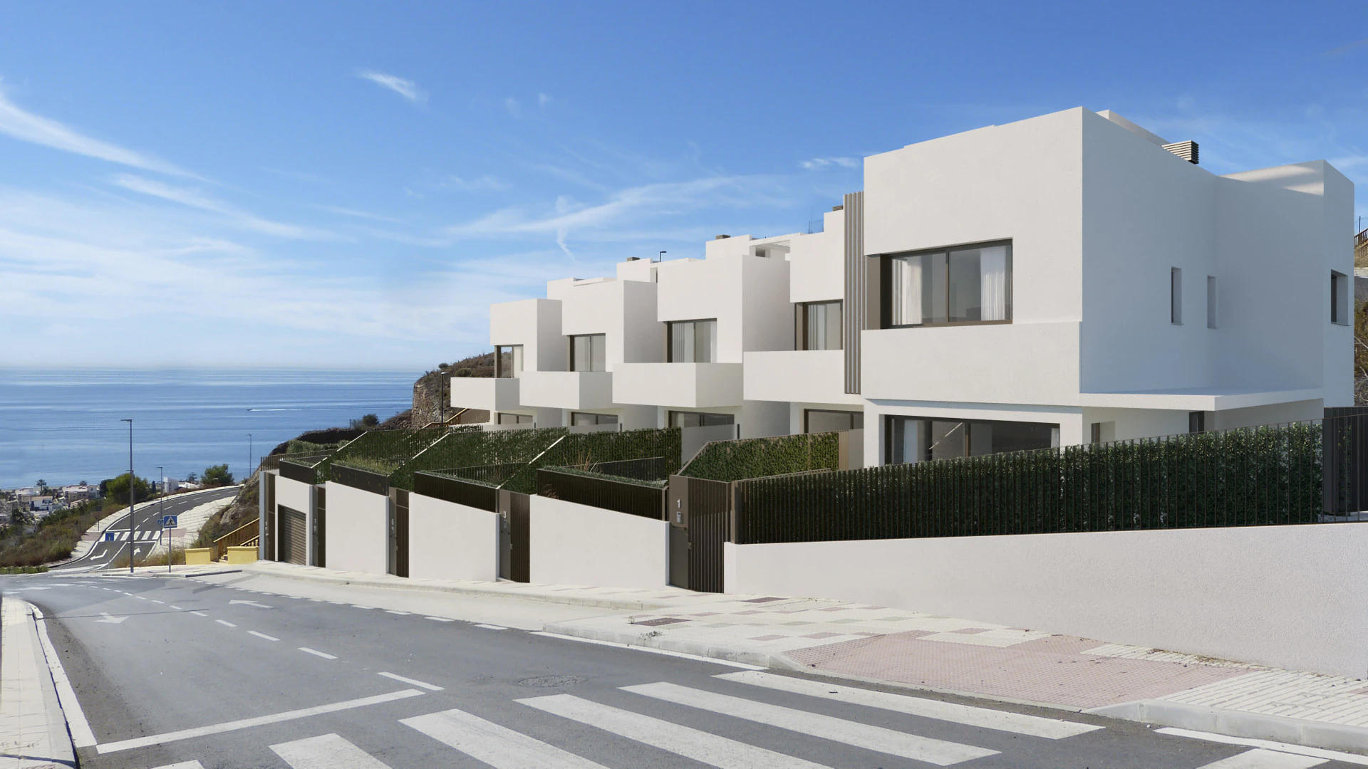 Townhouses with a Garden and Sea Views
