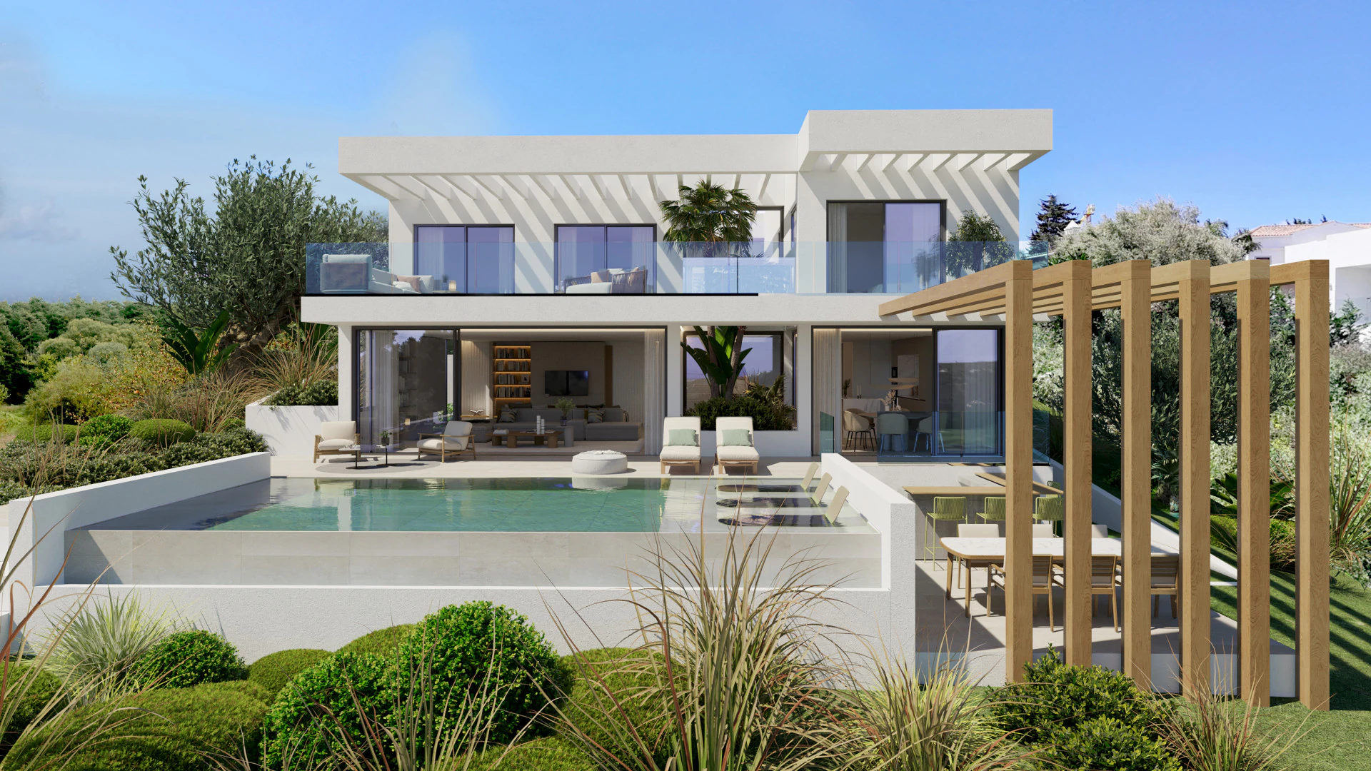Contemporary Villas with Golf and Sea Views