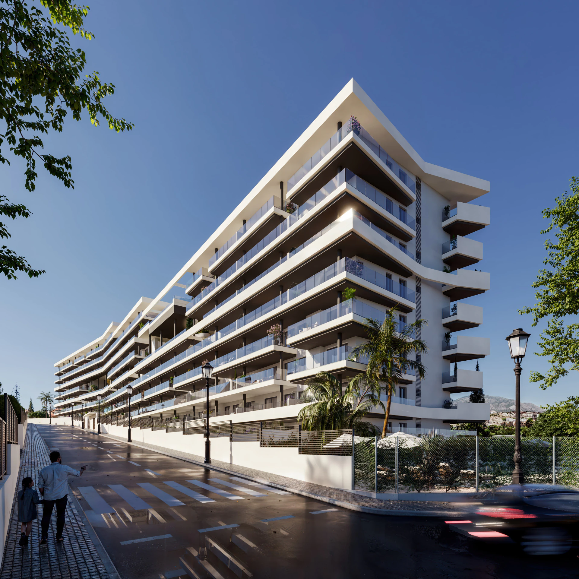 Appartements avec piscine à débordement sur le toit