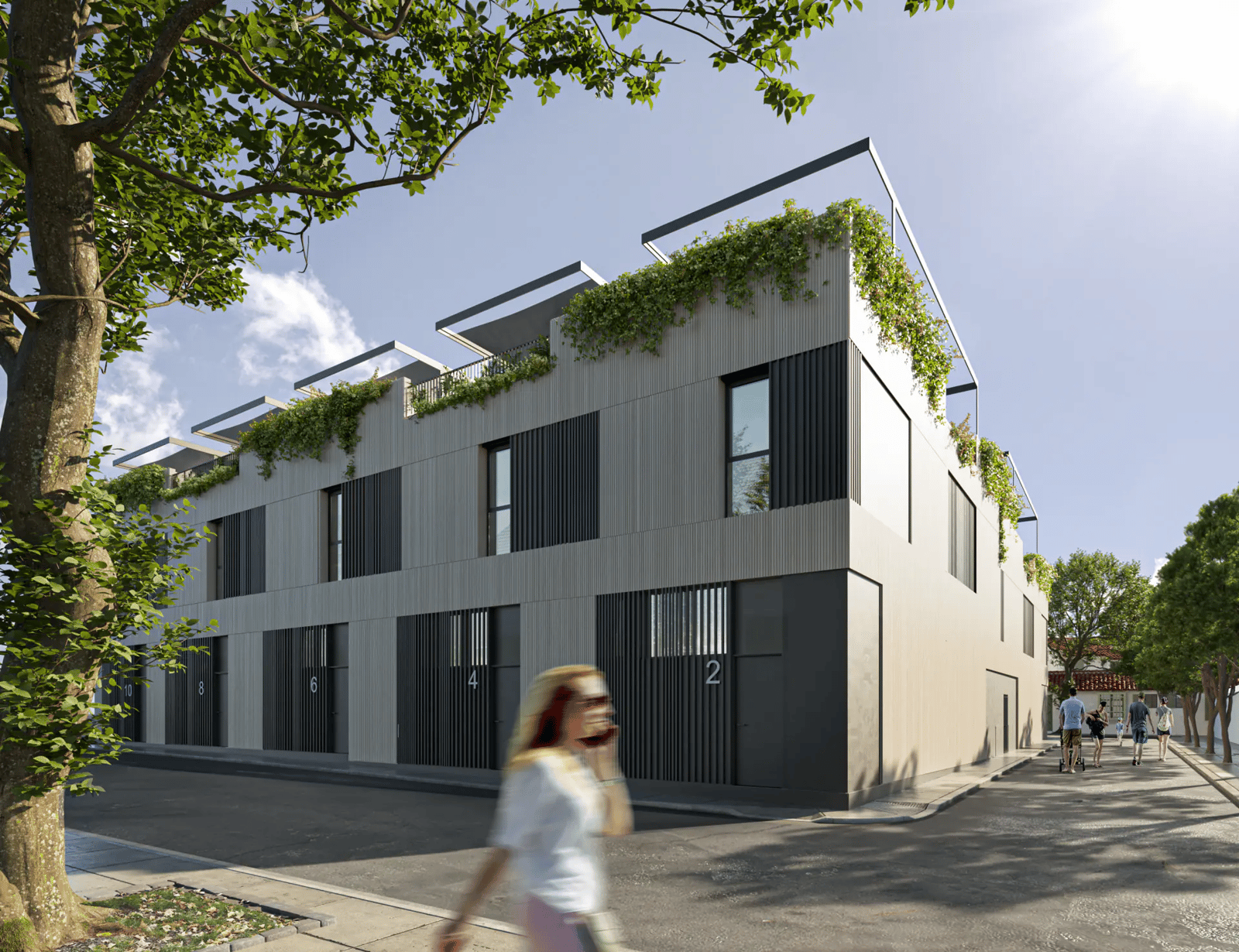 Courtyard Townhouses with Rooftop Solariums