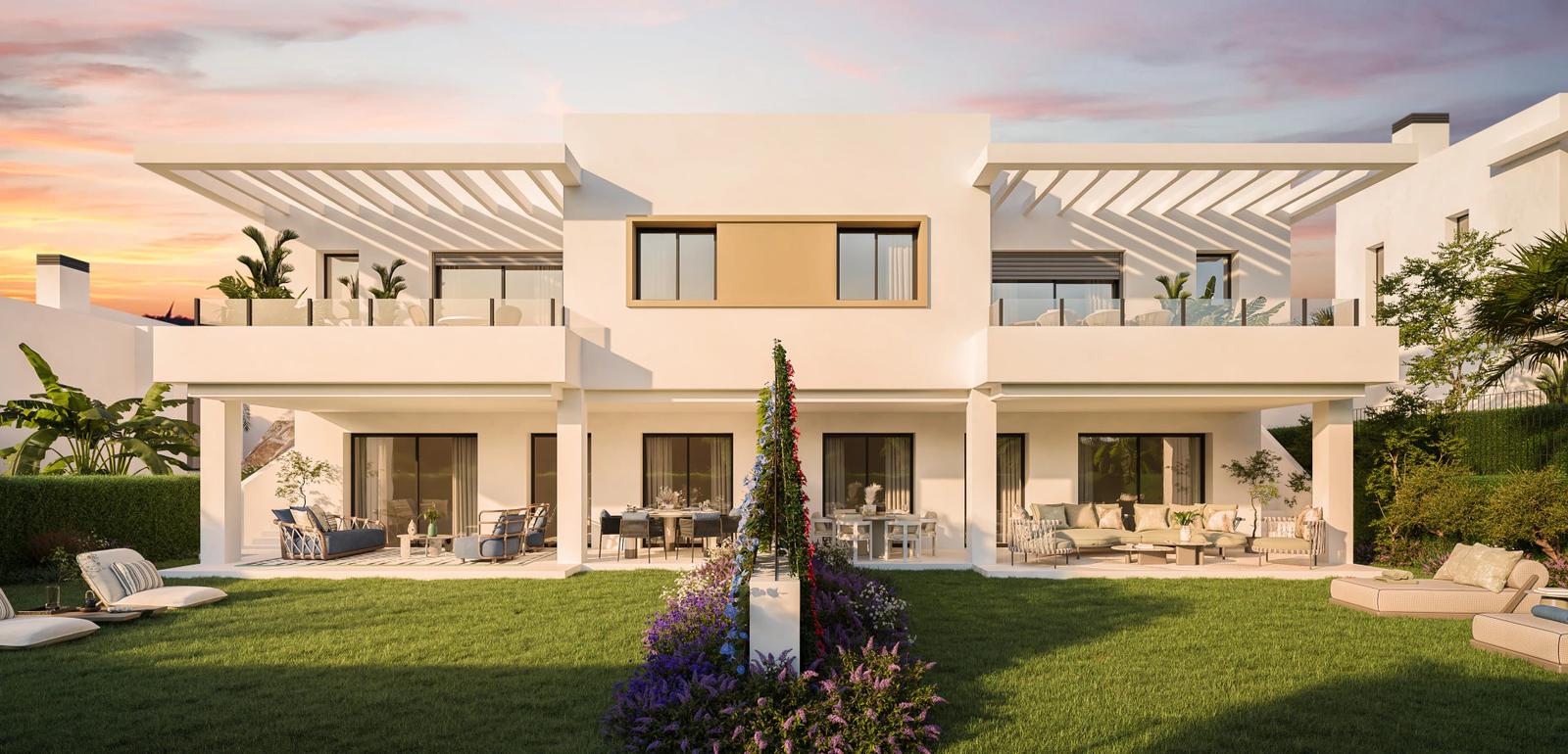 Townhouses with Private Gardens by the Golf Course, Estepona