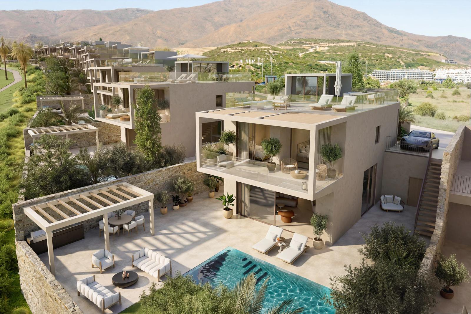 Villas with Golf and Sea Views, Estepona