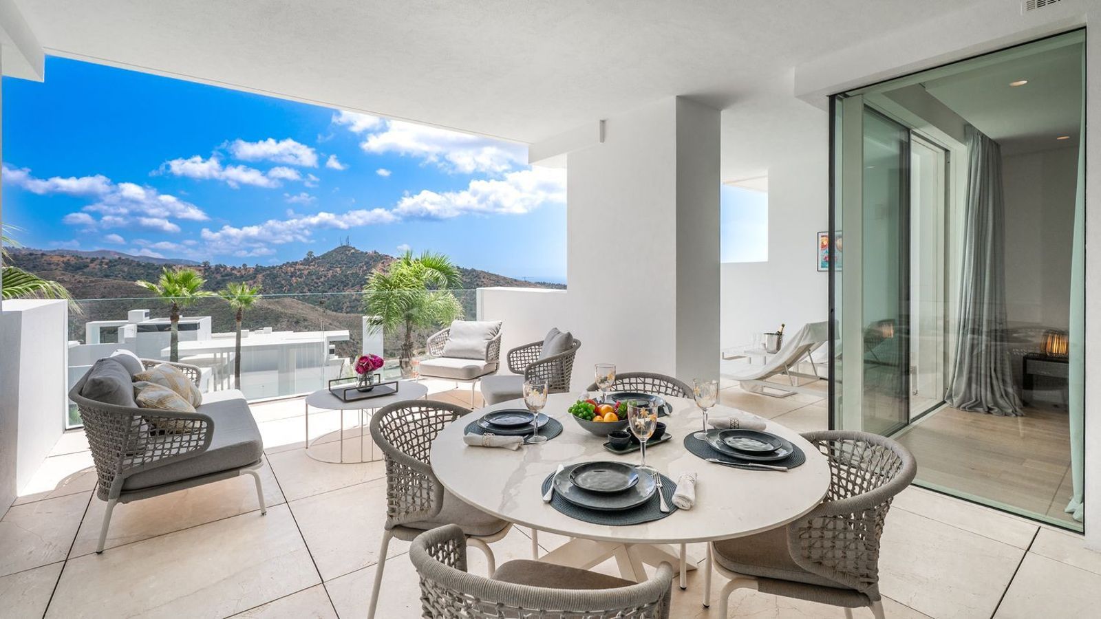 Modern Apartment with Panoramic Sea and Mountain Views