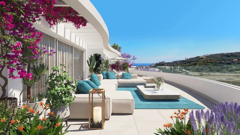 Appartements de golf avec un jardin tropical
